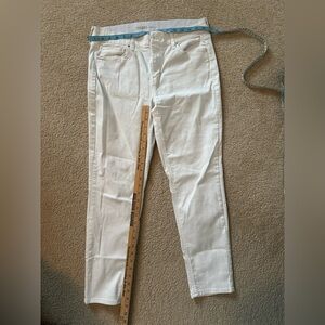White House Black Market Straight Leg White Jeans